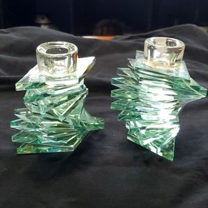 Crystal candle holders